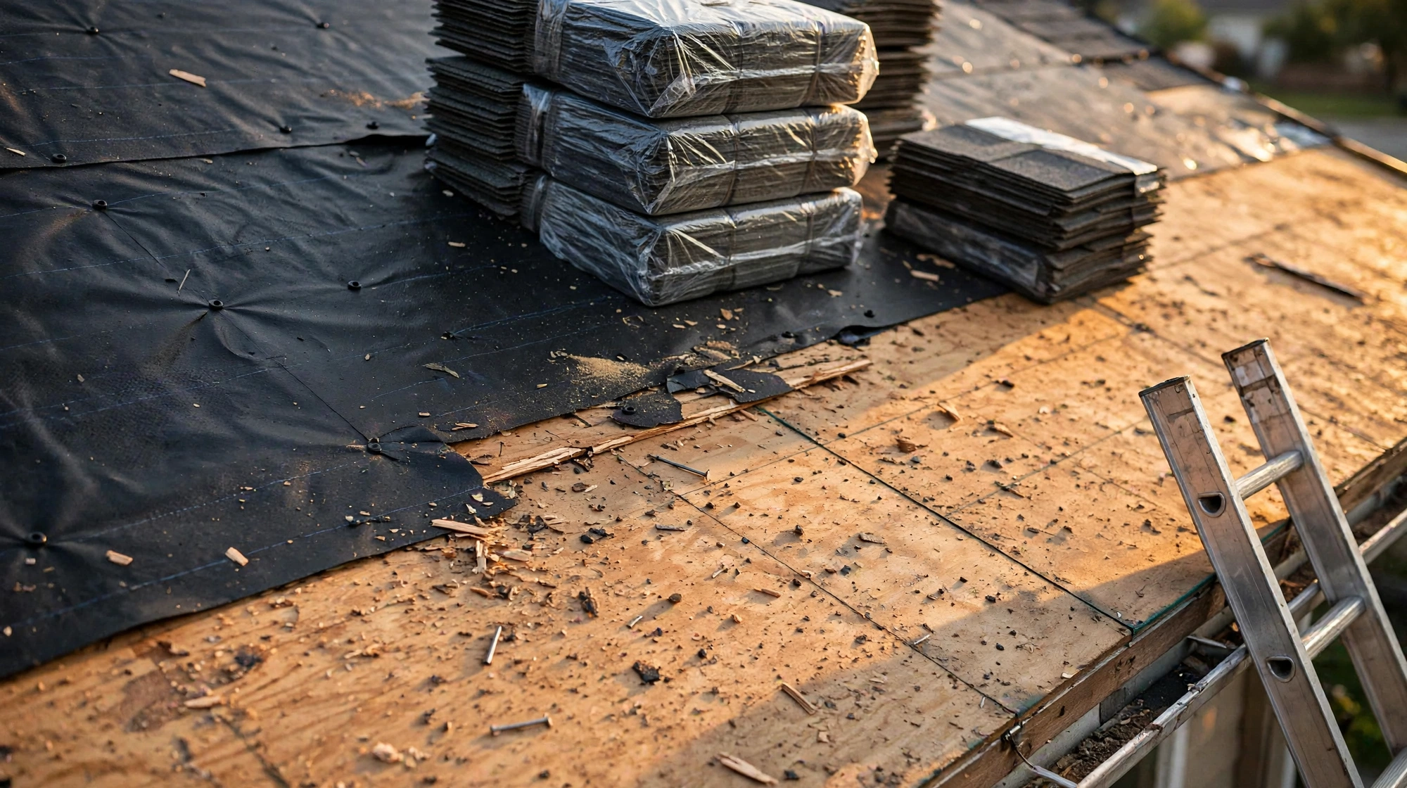 Full roof replacement with new architectural shingles on an Owasso home